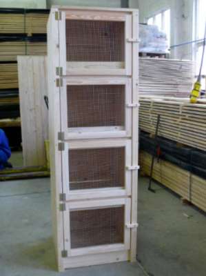 Kaninchenstall Standard mit 4 Boxen (übereinander)  Kaninchenstall Discount  - Kaninchenställe direkt vom Hersteller