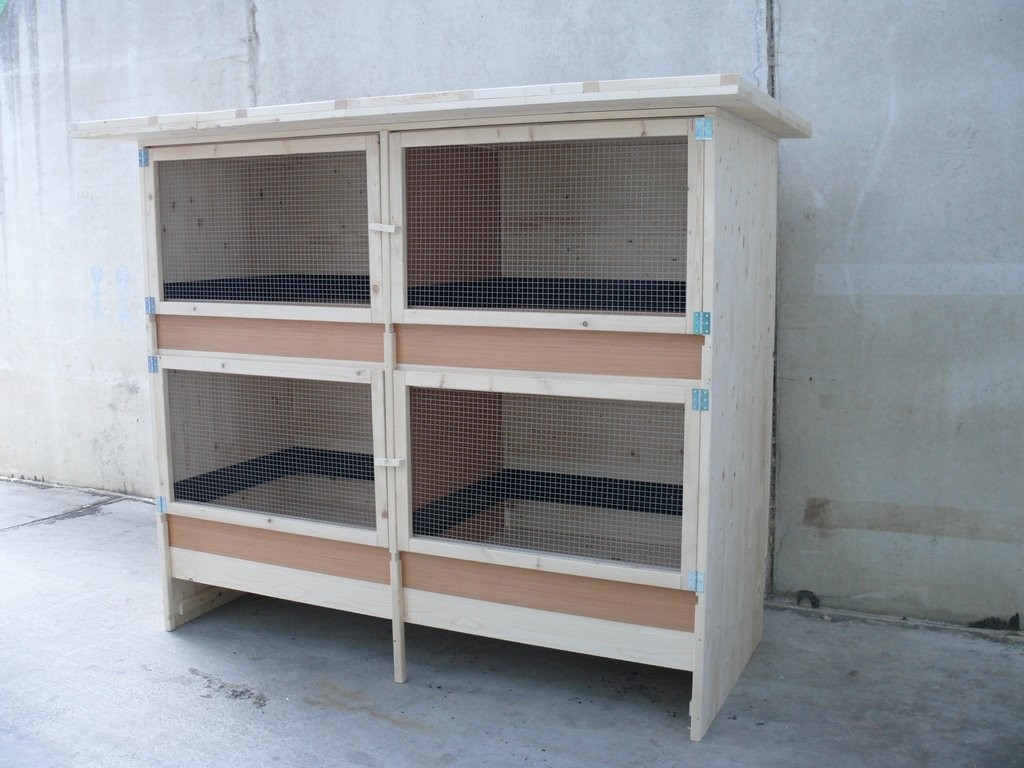 Kaninchenstall mit Kotwanne 15cm (6 Boxen)  Kaninchenstall Discount -  Kaninchenställe direkt vom Hersteller