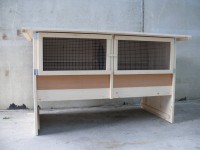 Kaninchenstall mit Kotwanne & Rost (2 Boxen)  Kaninchenstall Discount -  Kaninchenställe direkt vom Hersteller